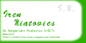 iren miatovics business card